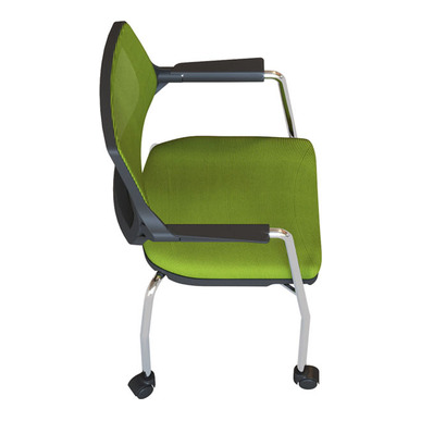 halrey dört tekerli krom boru ayak sırt fileli toplantı koltuğu - küçük detay görsel 4