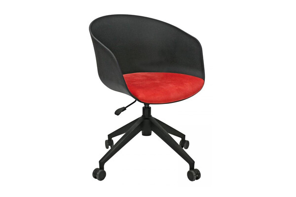 massived döşemeli siyah 4lü plastik ayak ve gövdeli çalışma koltuğu