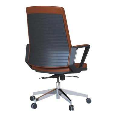 mathine plastik kol alüminyum ayak derili toplantı koltuğu - küçük detay görsel 2