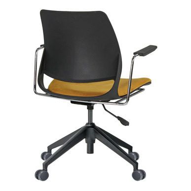 neck dörtlü plastik ayak krom kol çalışma koltuğu - küçük detay görsel 2