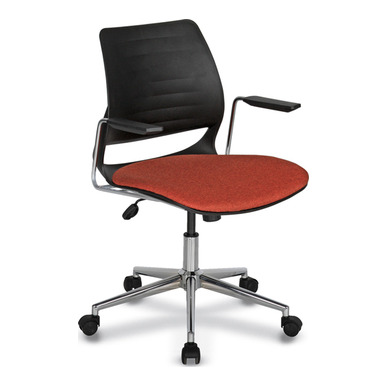 neck siyah plastik gövde kollu çalışma koltuğu