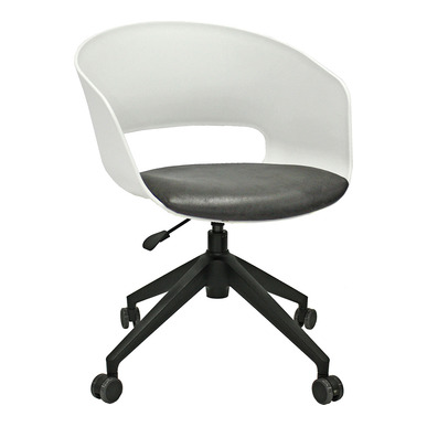 tereos plus beyaz gövde oturak döşemeli plastik ayak çalışma koltuğu