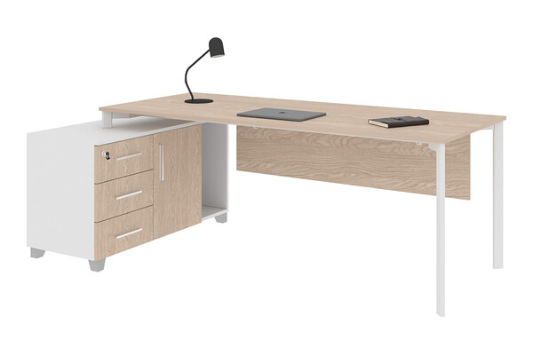 eflorant sol etajerli 180cm çalışma masası