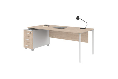 eflorant sol konsollu metal ayaklı çalışma masası 200cm