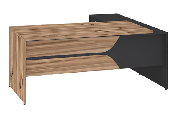 grana çift renk ahşap tasarım ofis masası 160cm