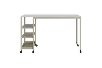 Jala Modern Tekerlekli Raflı Masa 180x70cm - küçük detay görsel 2 - Çalışma Masaları