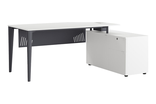 power etajerli ofis masası