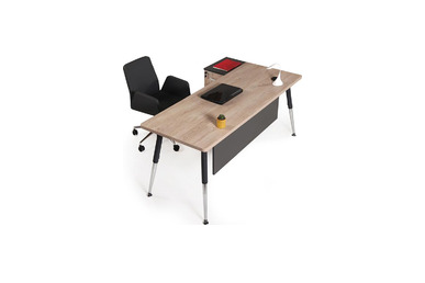 Toucher Küçük Etajerli Yönetici Masası 160cm - Çalışma Masaları