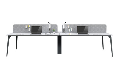 centrawork kumaş seperatörlü dörtlü çalışma masası 320cm