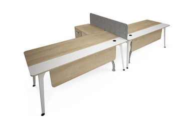 Centrawork Kumaş Seperatörlü Ikili Çalışma Masası 322cm
