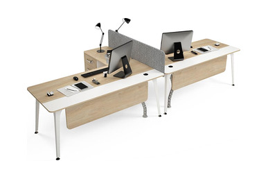 Centrawork Kumaş Seperatörlü Ikili Çalışma Masası 322cm