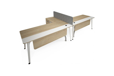 Centrawork Kumaş Seperatörlü Ikili Çalışma Masası 362cm