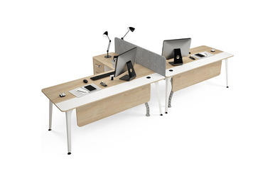 Centrawork Kumaş Seperatörlü Ikili Çalışma Masası 362cm