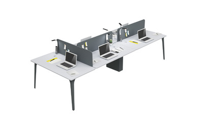 centrawork melamin seperatörlü beş kişilik çalışma masası