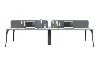 centrawork melamin seperatörlü dörtlü çalışma masası 360cm