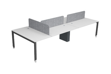 Dicone Beşli Masa 350cm Kumaş Seperatör - Çoklu Çalışma Masaları