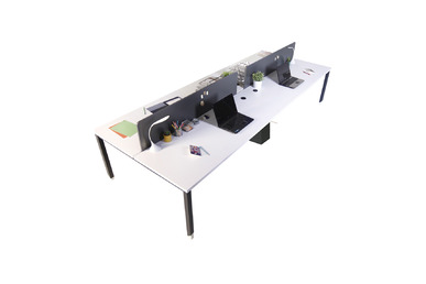 Dicone Dörtlü Masa 320Cm Melamin Seperatör - Çoklu Çalışma Masaları