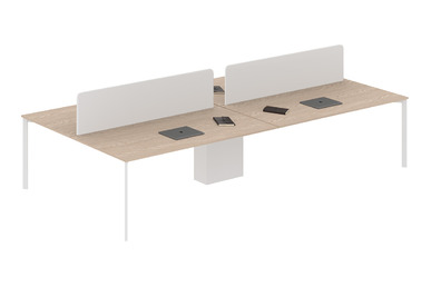 Eflorant Melamin Seperatörlü 320cm Çalışma Grubu - Çoklu Çalışma Masaları