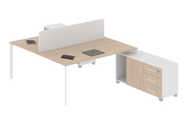 Eflorant Modern Melamin Seperatörlü 200cm Çalışma Grubu - Çoklu Çalışma Masaları