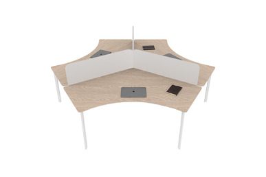 eflorant üçkenar melamin seperatörlü 280cm çalışma grubu