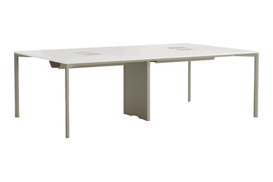 Exeliswork Modern Metal Ayaklı Dörtlü Workstation 280cm - Çoklu Çalışma Masaları