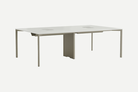 Exeliswork Modern Metal Ayaklı Dörtlü Workstation 280cm
