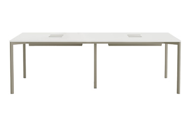 Exeliswork Modern Metal Ayaklı Dörtlü Workstation 280cm - küçük detay görsel 2 - Çoklu Çalışma Masaları