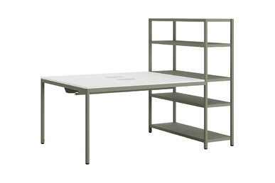 jala kitaplıklı ikili ofis masası 160cm