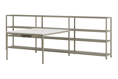 Jala Modern Kitaplıklı Ikili Çalışma Masası 160cm