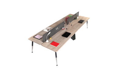 nario 280cm dörtlü masa melamin seperatör