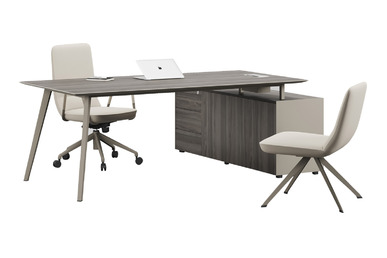 Ploi Üç Çekmeceli Uzun Etajerli Çalışma Masası 142cm - Çoklu Çalışma Masaları