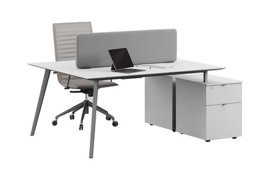 Ploiwork Sac Raylı Kesonlu Ikili Çalışma Masası 162cm - Çoklu Çalışma Masaları