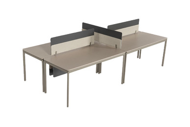 Prexawork Modern Dörtlü Çalışma Grubu 280cm - Çoklu Çalışma Masaları