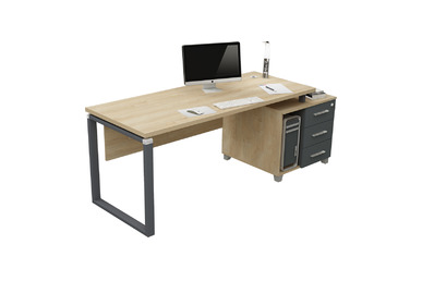 Tamara Kısa Etajerli Personel Masası 180cm - Çoklu Çalışma Masaları