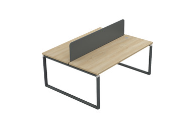 tamarawork metal ayaklı ikili melamin panel çalışma masası 140cm