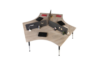 toucher 280cm üçlü masa melamin separatör