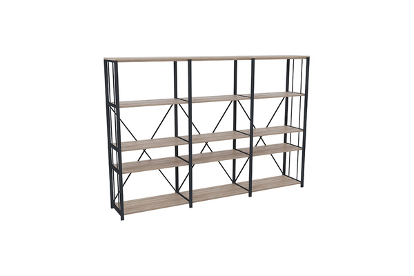 chora ahşap raf detaylı kitaplık