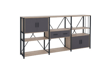 chora kapaklı metal kitaplık