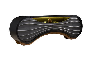 dark dekoratif tasarım makam dolabı - küçük detay görsel 4