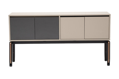 drone metal ayaklı ahşap ofis dolabı