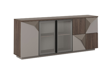 fomen camlı yönetici dolabı