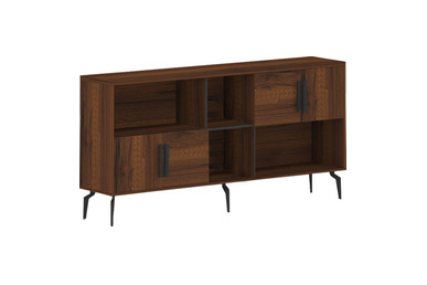 hermos siyah boyalı tasarım ayaklı yönetici dolabı