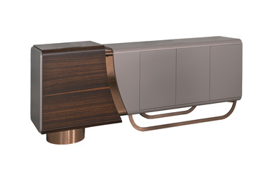 noona ahşap kaplamalı modern makam dolabı