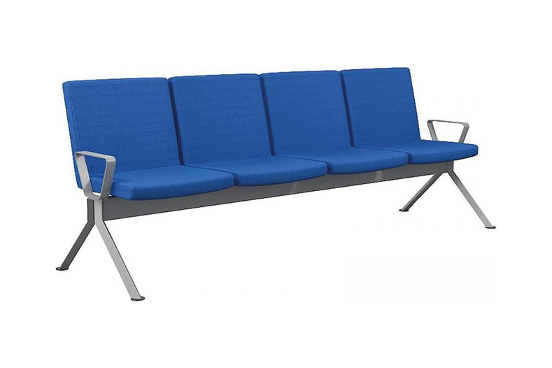 Durance Boyalı Metal Ayak Dörtlü Bekleme Koltuğu