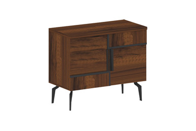 hermos siyah boyalı tasarım ayaklı yönetici etajeri