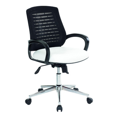 Post Fileli Krom Ayaklı Çalışma Koltuğu - Fileli Çalışma Koltukları