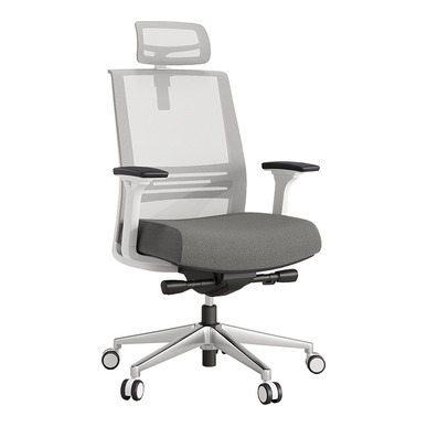 Axento Başlıklı Beyaz Çalışma Koltuğu - Fileli Yönetici Koltukları