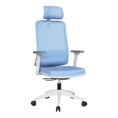 Grate Senkron Mekanizma Beyaz Yönetici Koltuğu - Fileli Yönetici Koltukları