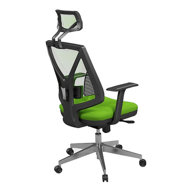 Head Alüminyum Ayak Sabit Kol Bel Destekli Başlıklı Müdür Koltuğu - küçük detay görsel 3 - Fileli Yönetici Koltukları