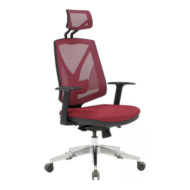 Head Alüminyum Ayak Sabit Kol Bel Destekli Başlıklı Senkron Mekanizma Müdür Koltuğu - Fileli Yönetici Koltukları